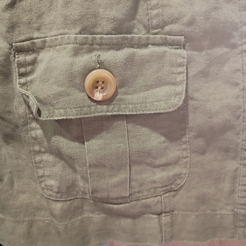 ECU JM Collection Women 6P 100% Linen Cozy Lightweight Summer Jacket‎ 3/4 Sleeve - Picture 5 of 8
